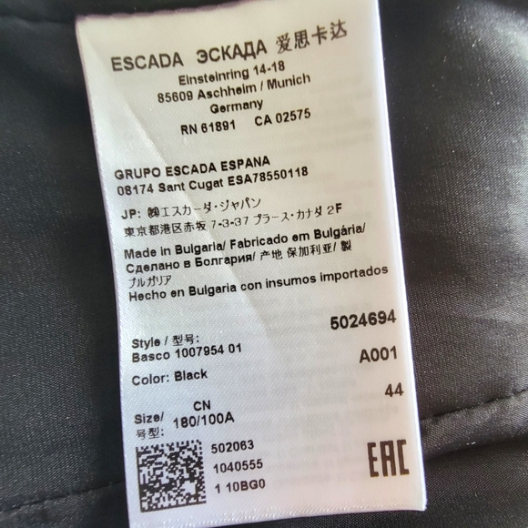 🌻 ESCADA Jacket Size EU 44 - Picture 5 of 8